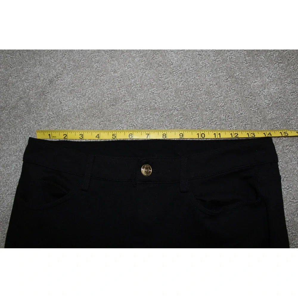 Michael Kors Women's Black Skinny Stretch Ponte Pants High Rise Size M‎